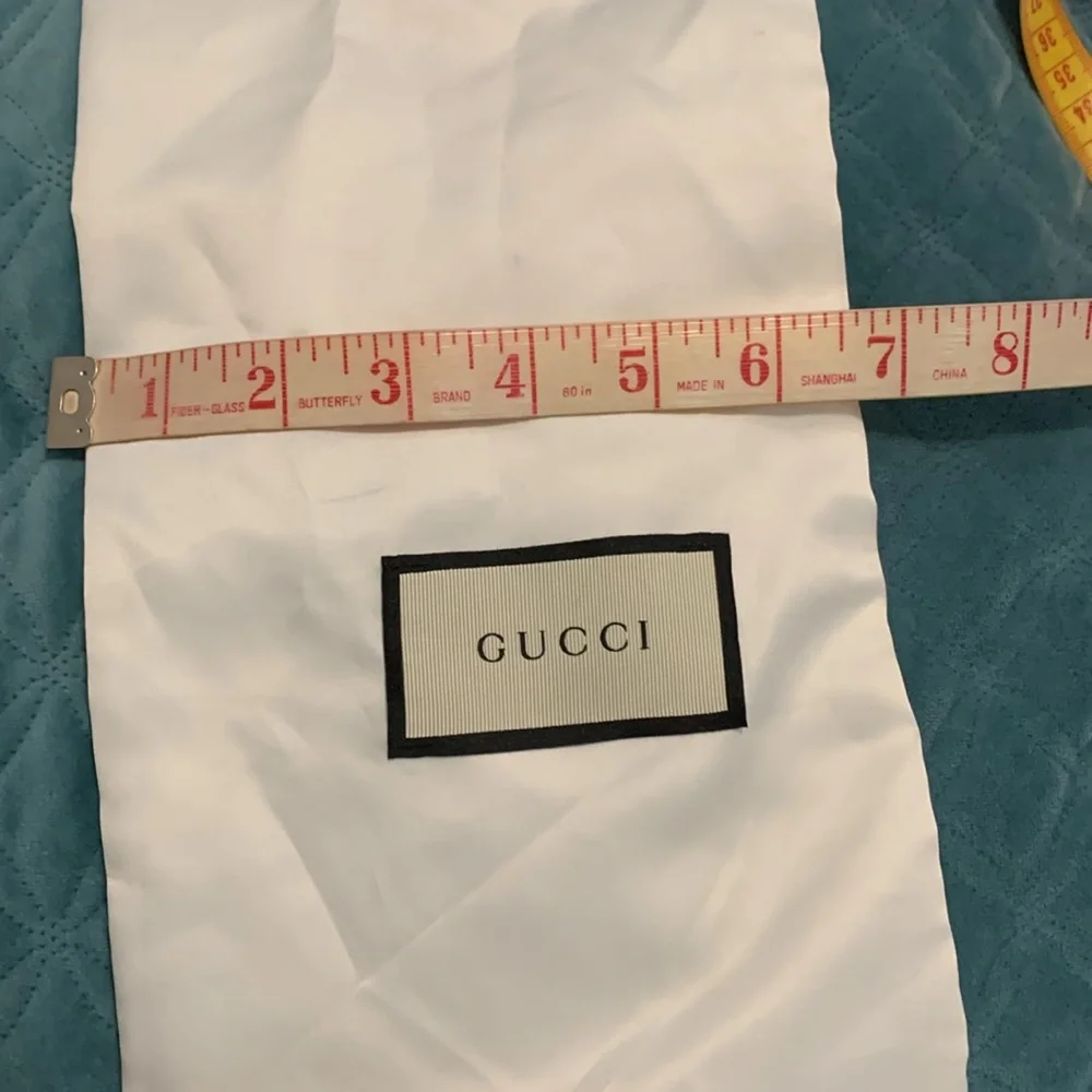 Gucci Satin Dust Bag. PreOwned See pictures for measurements. Has small stain